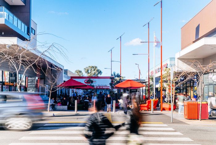 People in a public space