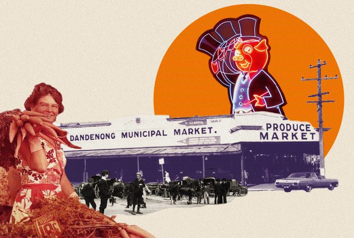 historical photograph of Dandenong Market 
