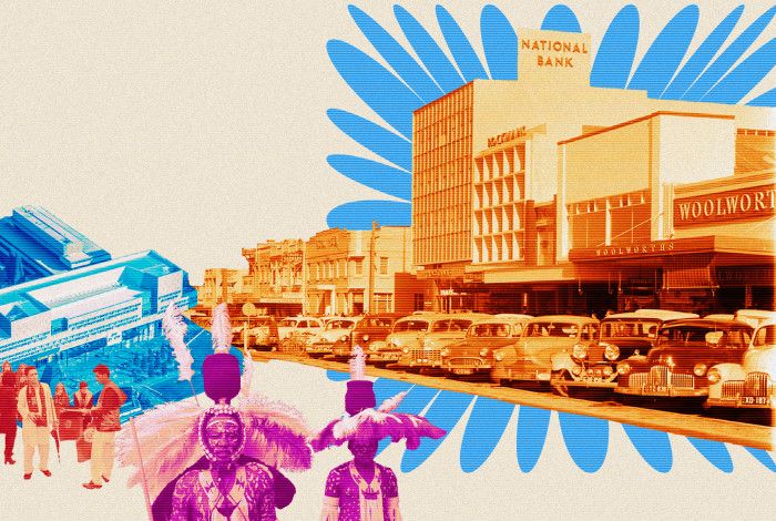 illustrated image of  historical street scene