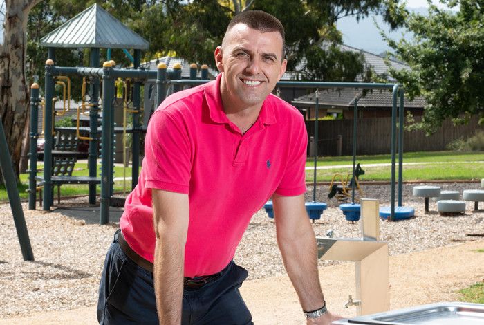 Cr Bob Milkovic at a park