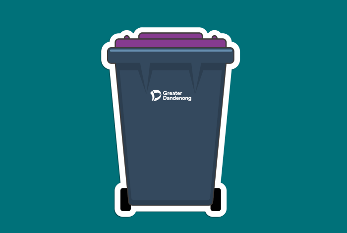 Purple glass bin