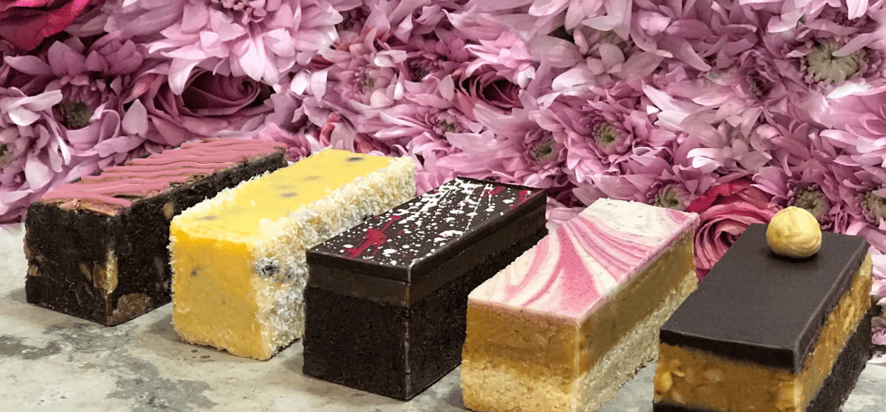 Gluten free slices and flowers