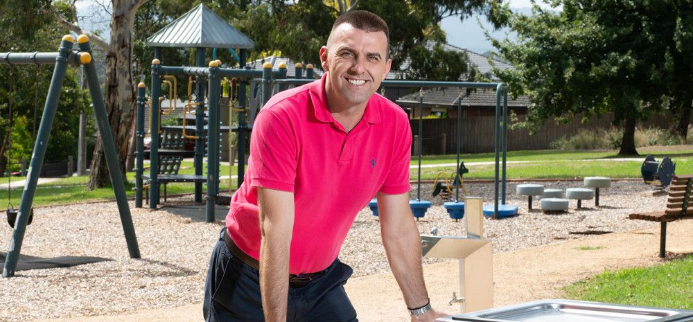 Cr Bob Milkovic at a park