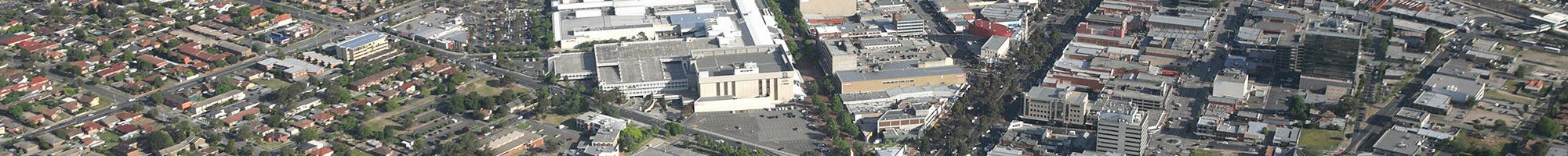 Aerial shot of Dandenong Central Business District