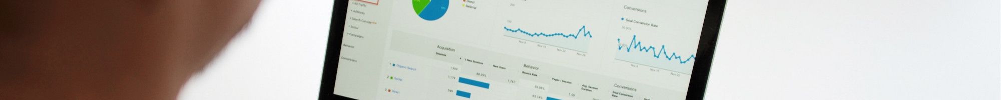 Google analytics dashboard on laptop