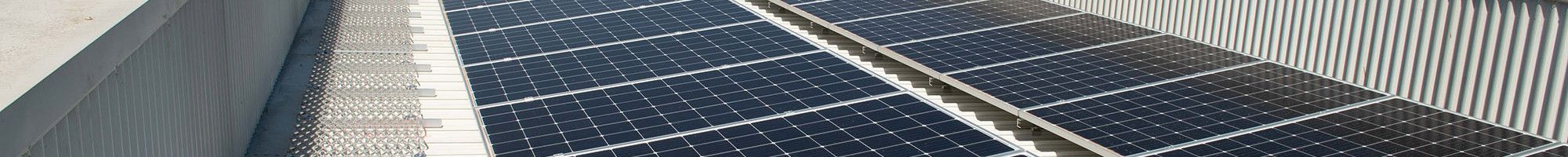 Solar panels on roof