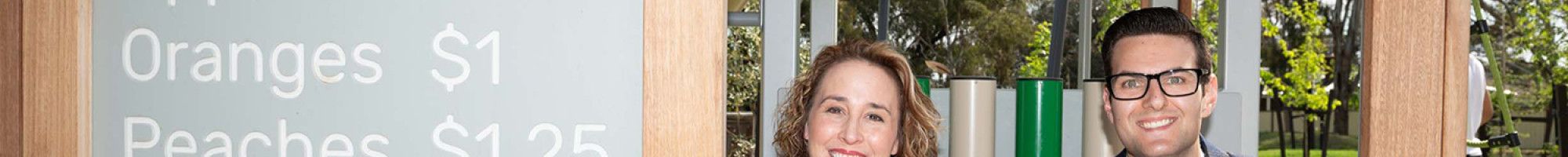 Councillor Tim Dark and Gabrielle Williams