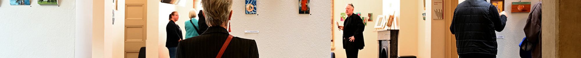 9 by 5 exhibition installed in the Drum Theatre Foyer, 2025