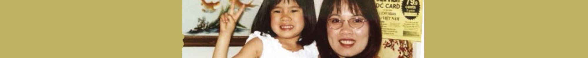 A mother and child smiling