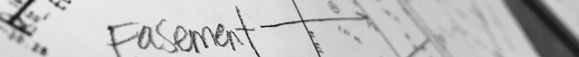 A diagram showing an easement of a property