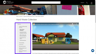 Side menu on Corporate Site