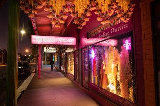 Shopfront with the neon lights