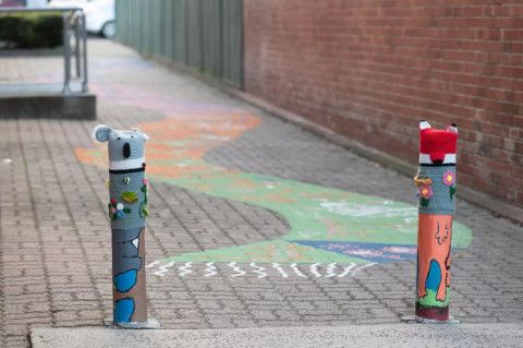 Bollards in Noble Park