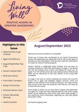 Cover of the Living Well August/September edition