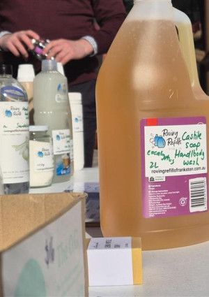 bottles of cleaning liquids